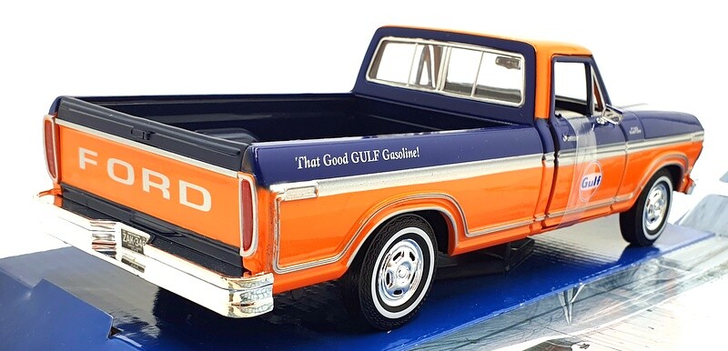 O Motormax 1/24 Scale Diecast 79652 - Ford F-150 Custom 1979 - Gulf