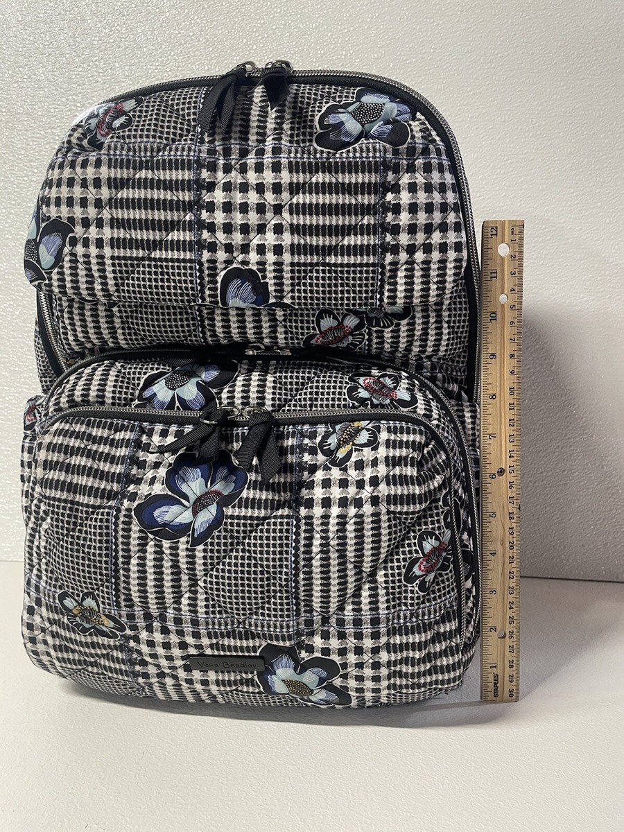 Vera Bradley Bedford Plaid Floral Performance Twill Backpack  display picture 1