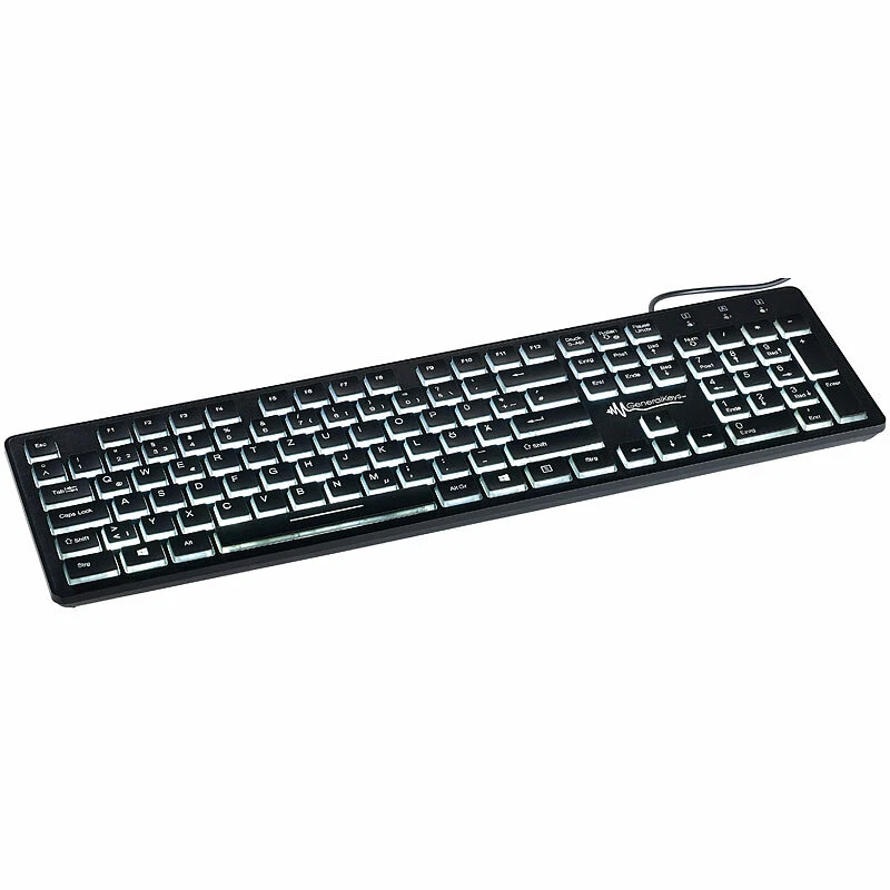 GeneralKeys Beleuchtete USB-Tastatur mit Nummernblock, deutsches Layout (QWERTZ) - Bild 4 von 4