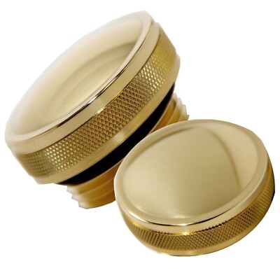 Motorcycle Oil Cap CFL Chopper Bobber 1-5/16'' Threaded - Domed Style Brass
