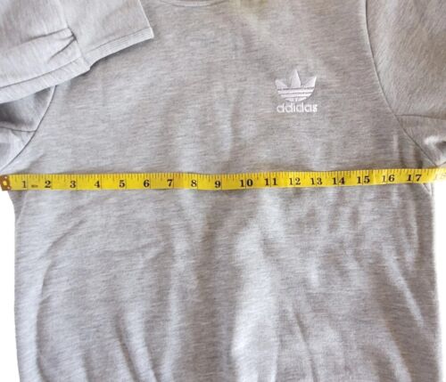 Adidas Essentials 3-Stripes Fleece Sweatshirt Women's Gray Size Medium NEW - Picture 6 of 10