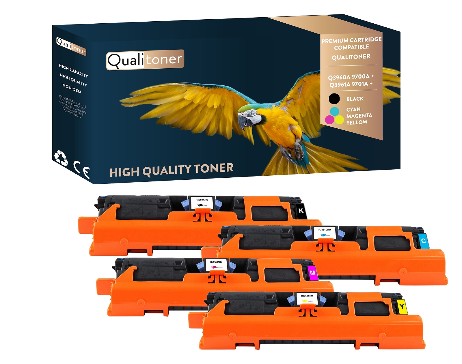 Cartouche toner HP Q3962A Q3963A compatible de remplacement pour imprimante laser