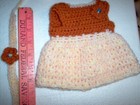 New Crochet preemie or doll dress headband 7" L. — photo 1
