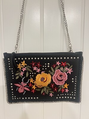 Topshop Floral Embroidered Crossbody