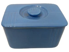 Vintage Blue Refrigerator Dish Westinghouse Hall China Co Lid Rectangle Phoenix