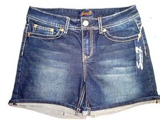 SEVEN 7 WOMEN'S DENIM POCKET SHORTS SIZE: 6 - 12 COLOR: BUCKLEY BLUE NWT