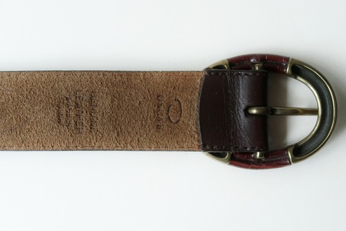 OSCAR by Oscar de la Renta Vintage Leather Brown with Inserts Belt - Picture 8 of 13