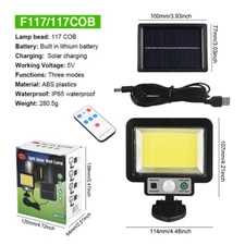 50000LM LED Solar Motion Sensor Light Outdoor Garden Wall Security Flood Lamp