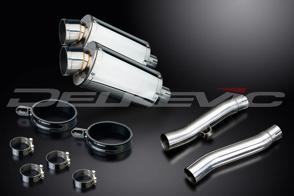 Triumph 900 Sprint 1993-1998 Kit de silenciador de escape ovalado de acero inoxidable de 9" Foto 4 de 4