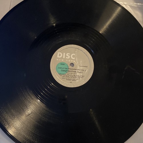 Hot Jazz - LESTER YOUNG 12” 78 rpm DISC 2003 CRAZY RHYTHM 1949 V+ - Picture 4 of 4