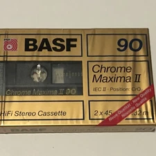 BASF Chrome Maxima II 90   TYPE II Cassette Tape SEALED 