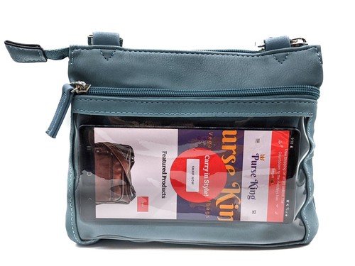 Sacoche Smartphone Écran Tactile avec Organisateur Blocage RFID Bandoulière Légère - Photo 2/40