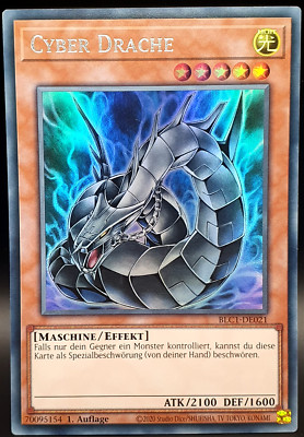 Cyber Drache Ultra Rare Alternatives Artwork Yugioh Deutsch BLC1-021 Holo