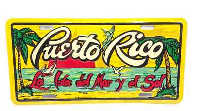 Puerto Rico La Isla del Mar y El Sol Embossed License Plate LP127