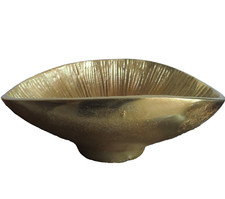 Schale TUFTED Gold Aluminium 28x25 cm, Dekoschale, Modernes Design