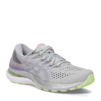 ASICS Women's Gel-Kayano 28 Running Shoe in Grey/Purple size 8.5