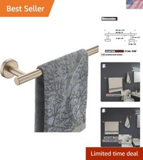 Premium 304 Stainless Steel 24-Inch Towel Rack - Flawless Bronze Finish
