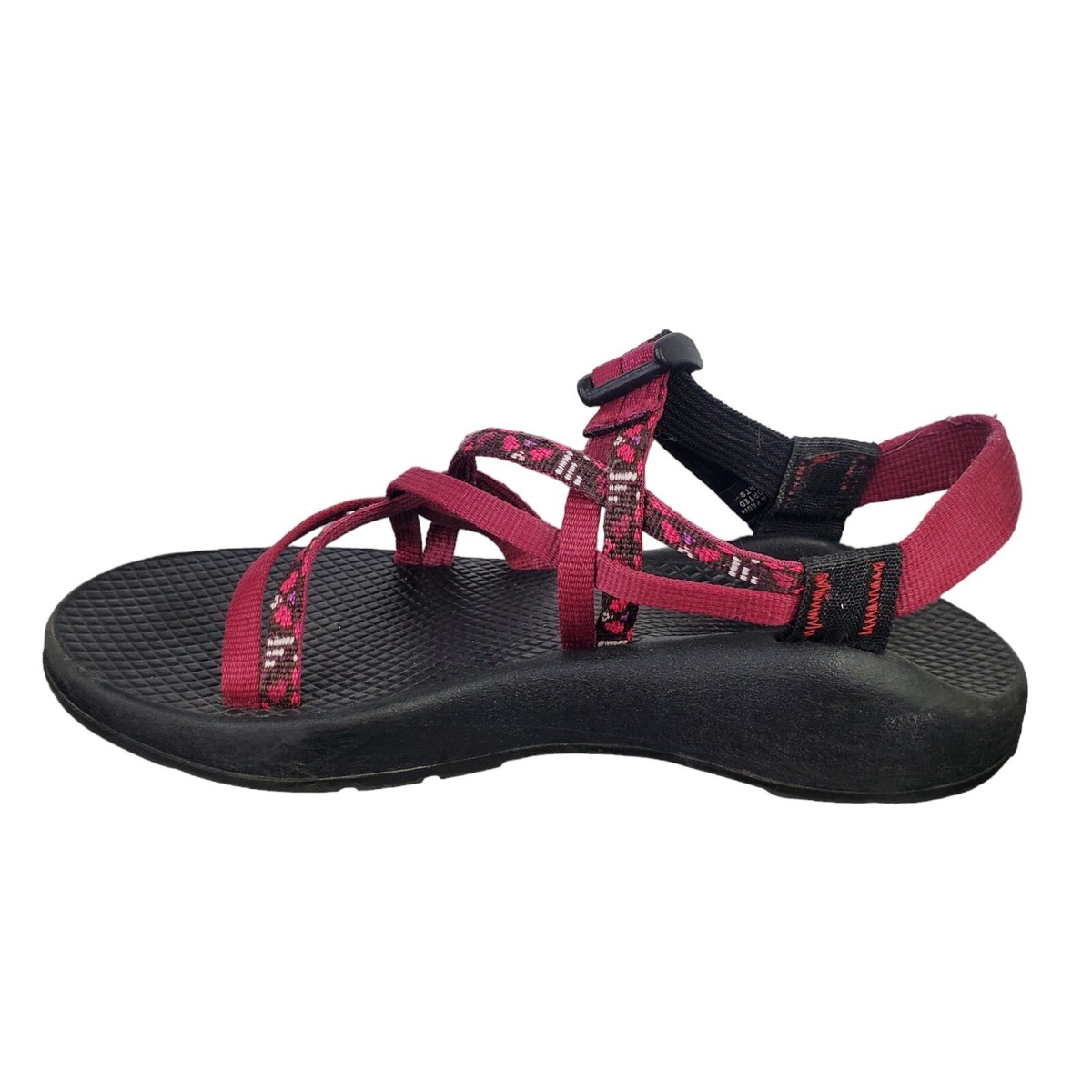Chaco ZX1 Burgundy Hiking Gecko Lizard Logo Sandals Sz 7 | eBay