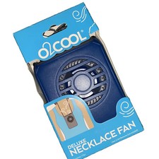 O2Cool   DELUXE PERSONAL NECKLACE FAN   Hands Free DARK BLUE Mini