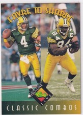 1994 Classic Pro Line Live Classic Combos Favre to Sharpe - Packers