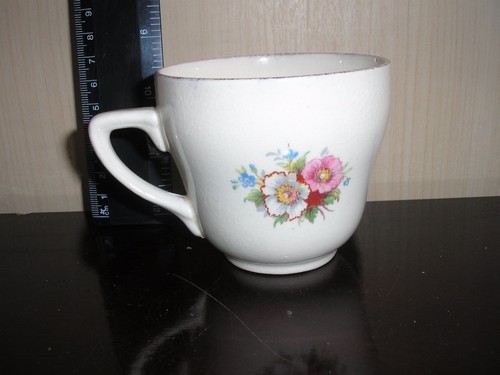 Vintage SAMPSON BRIDGWOOD Ironstone tea/coffee Cup Cream/Floral. - Picture 3 of 4