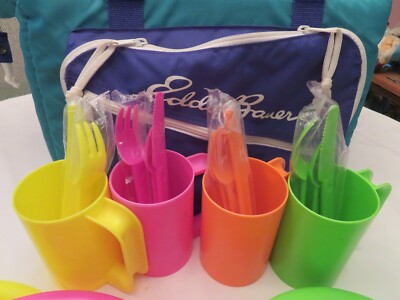 Eddie Bauer Color Block Insulated Picnic Cooler Bag /w  display picture 2