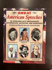 GREAT AMERICAN SPEECHES ACTIVITIES AND AUDIOTAPE GRADES 4-8 CLASS HOMESCHOOL CLA