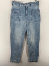 PILCRO Jeans 29 ANTHROPOLOGIE High Waist Tapered Ankle Light Wash Denim Blue