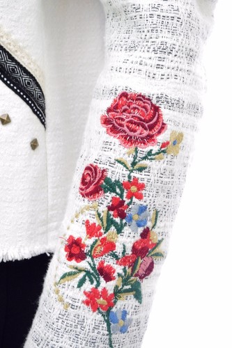 Desigual Jacket Chaq Chase 72E2YG4 Color 1001 White Size 42 - Picture 3 of 8