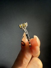 Unique Natural High Grade Citrine Crystal Ring Silver Plated Adjustable size