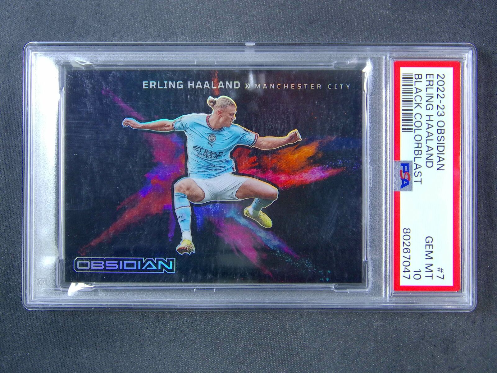 Erling Haaland 2022 Obsidian #7 Black Color Blast /(SSP Erling Haaland 2022 Obsidian #7 Black Color Blast /(SSP