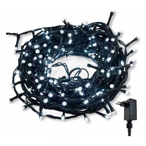 300 LED LICHTERKETTE KALTWEISS EINSATZ INNEN AUSSEN 20 METER 8 SPIELE LICHT