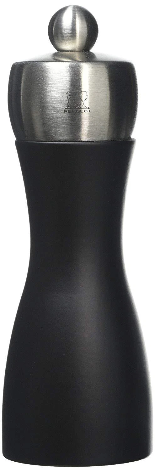 Peugeot 17149 Fidji 6 Inch Salt Mill, Black Matte