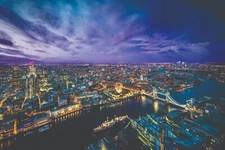 LONDON CITYSCAPE PRINT/POSTER SATIN PHOTO PAPER OR  CANVAS T583