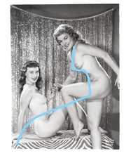 VINTAGE  HÜBSCHE   FRAUEN  AKT FOTO US  NUDE 1950