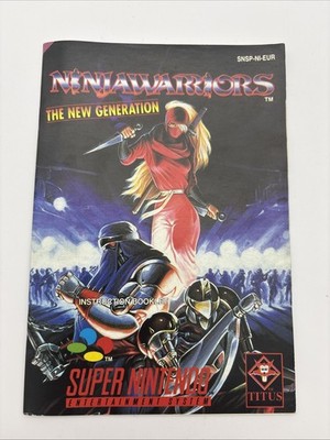 SNES Super Nintendo Spiel PAL Ninjawarriors The New Generation Spielanleitung