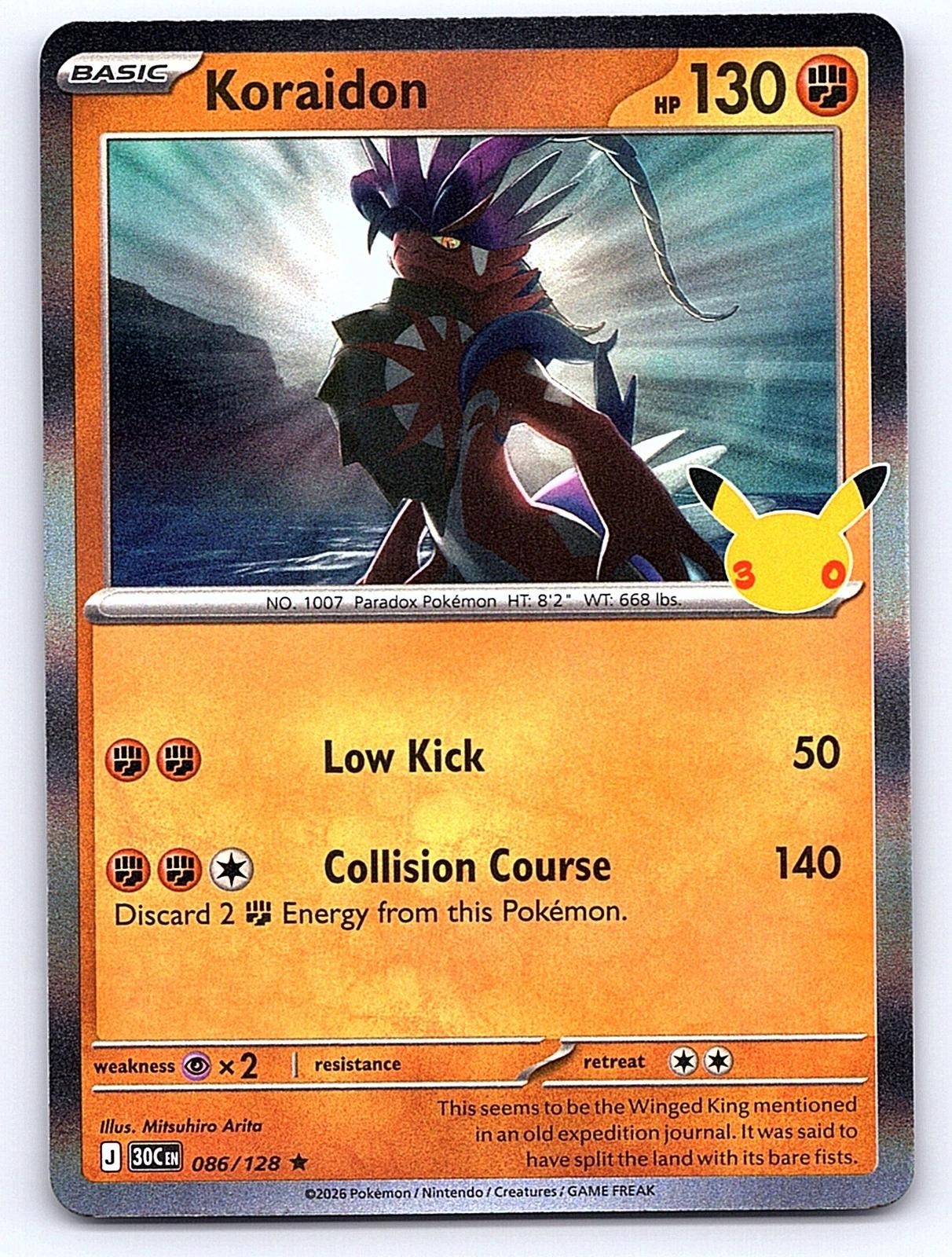 086/128 Koraidon ME: 30th Celebration Holo R