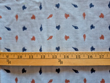 BLUE STRIPES MULTI PRINT COTTON BLEND FABRIC 50X48  INCHES  1.3 YARDS