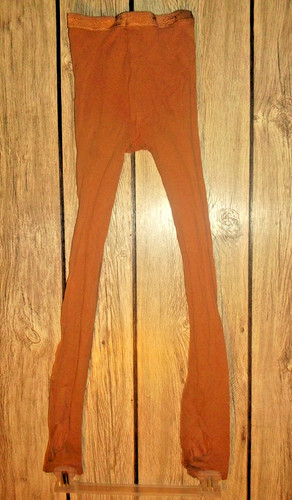 Capezio VTG 90s Stirrup Tights Seamless Dance Exercise Tan Size Medium