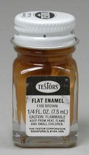 Testors 1166TT Brown Flat Enamel Paint - 1/4 oz. Bottle