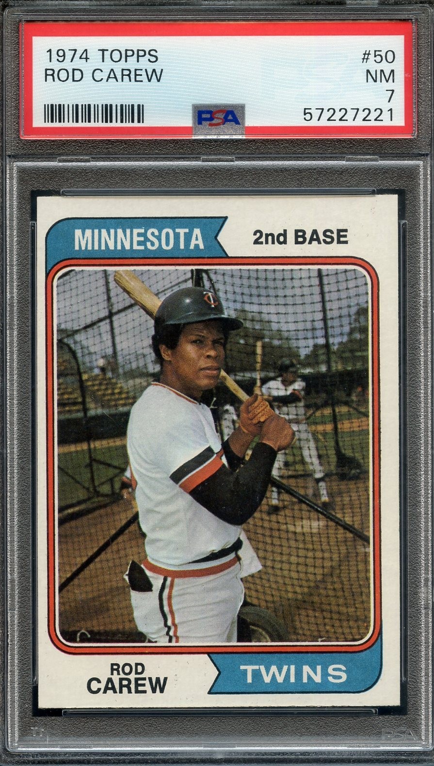 1974 Topps #50 Rod Carew PSA 7 HOF Minnesota Twins 7221