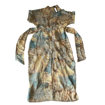 Steve Madden Women's Tori Snakeskin Print Tie Waist Midi Shirtdress - Blue - Casual dresses Steve Madden Women's Tori Snakeskin Print Tie Waist Midi Shirtdress - Blue - Casual dresses