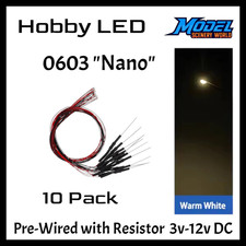10 Pack Leds Nano 0603 Pre-wired Resistor Smd Led 3-12 Volt Dc Choose Color 10 Pack Leds Nano 0603 Pre-wired Resistor Smd Led 3-12 Volt Dc Choose Color