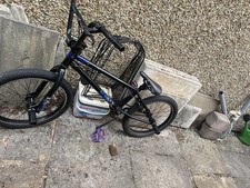 Mongoose BMX Bike 20in Black/Blue/Purple with Pegs, BMX Bars