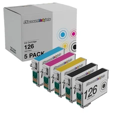 DI Ink Cartridge Replacements for Epson 126 HY (Combo Set, 5 pack)