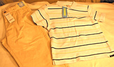 NWT Gymboree 2 pc Set Blue Striped Polo Khaki Pant Boys Sz 6 School Uniform