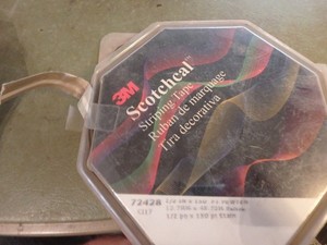 4E- NOS SCOTCHCAL striping tape-#72428  1/2" X 150 ft.  pewter