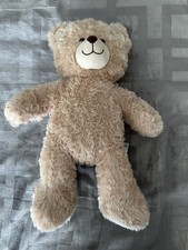 Build-A-Bear Workshop Tan Teddy Bear Plush Stuffed Animal BAB Heart Patch Soft