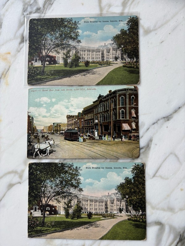 Antique Postcard Lot of 3 Old Picture Post Cards Lincoln, Nebraska