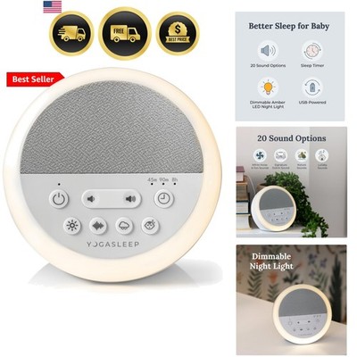 Nod White Noise Sound Machine, With Soft Night Light & Sleep Timer, 20 Sound ...